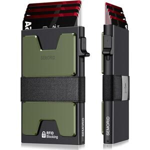 Tech-Savvy Sleek Secure Slim RFID Aluminum Wallet – Quick Access Card Holder